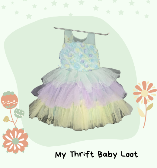 Like New Party wear designer baby frock (2-3 years)